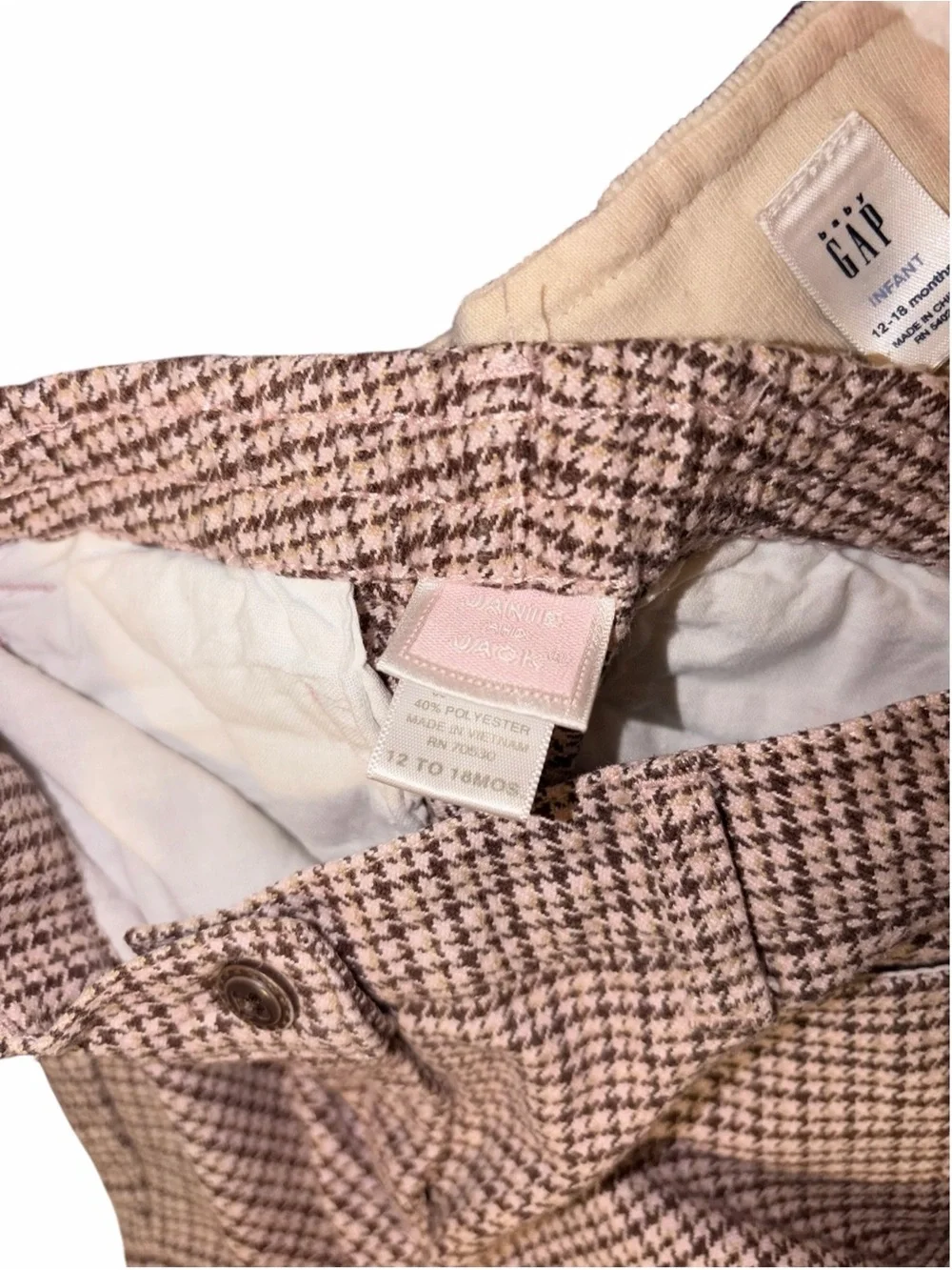 Y2K Baby Gap Carter’s Girls 12-18M 4pc Fall Bundle Houndstooth Cable Knit Preppy